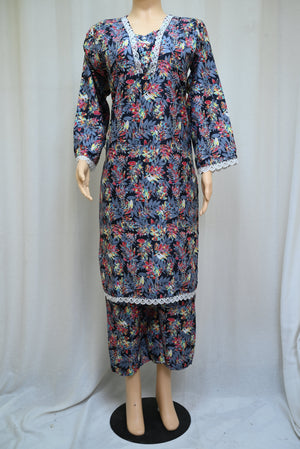 1030-Printed Lawn 2-Piece Set – Round Neck Shirt & Printed Trouser