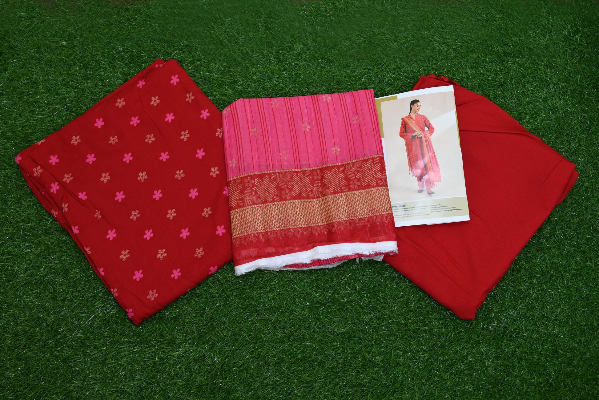 5511-3-Piece Unstitched Premium Linen Suit – Printed Shirt, Fancy Dupatta & Trouser (Wider Width)