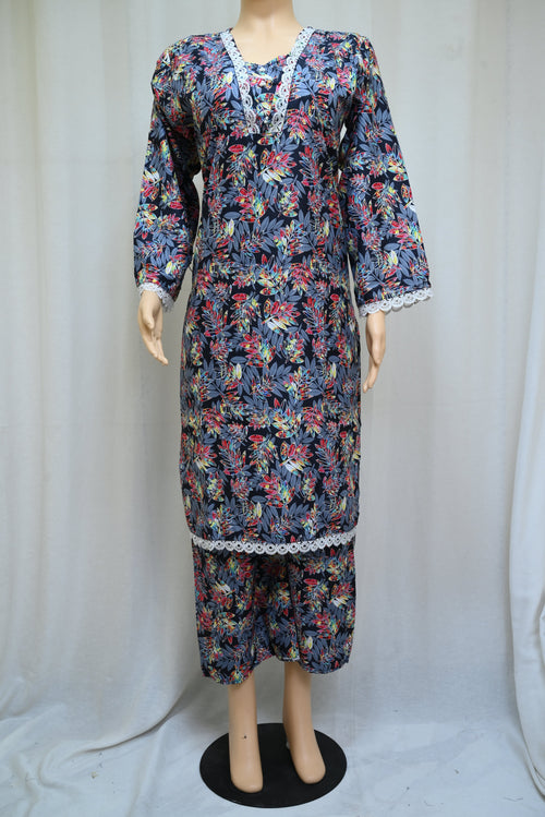 1030-Printed Lawn 2-Piece Set – Round Neck Shirt & Printed Trouser