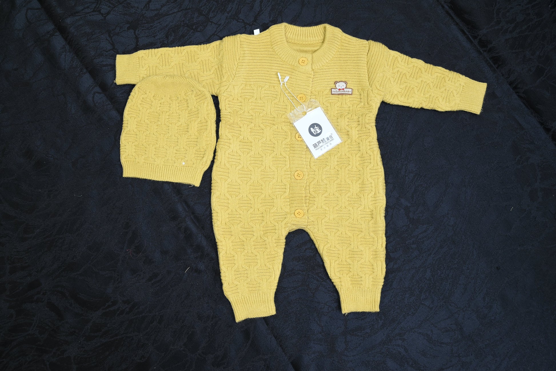 4814-Winter Wool Romper & Cap Baba Set (1/2)