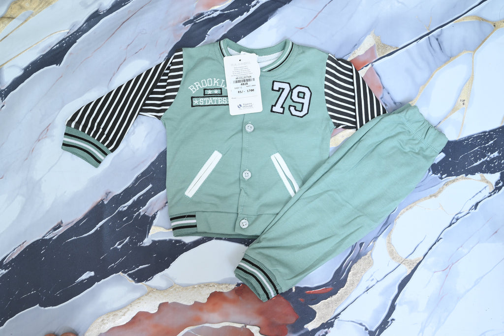 4828-Terry Baby Winter Set – Round Neck Shirt & Trouser | Western Style (1/2)