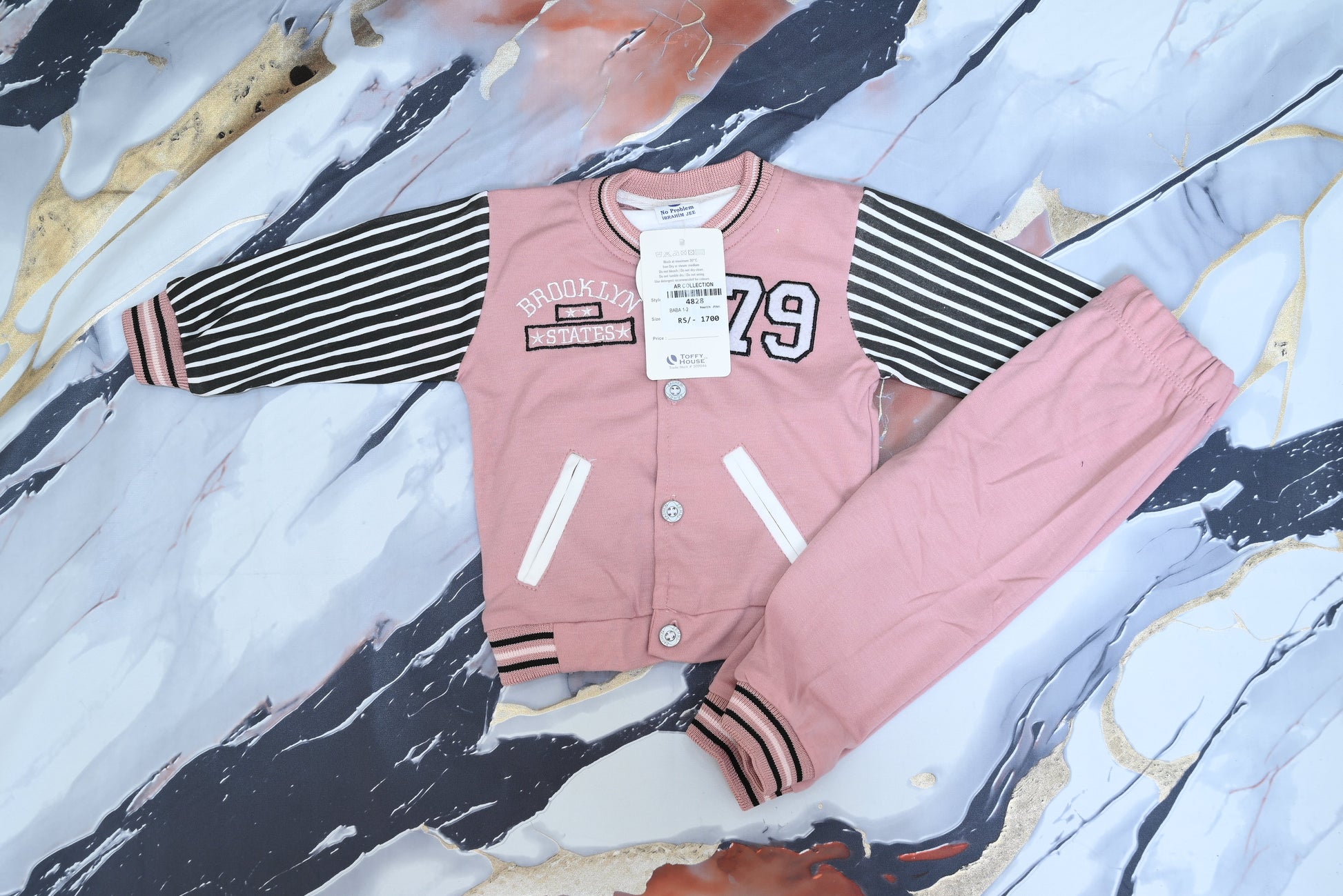 4828-Terry Baby Winter Set – Round Neck Shirt & Trouser | Western Style (1/2)