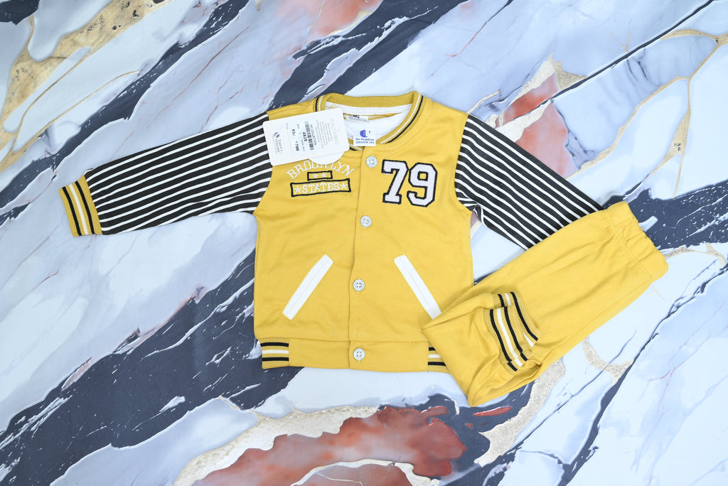 4828-Terry Baby Winter Set – Round Neck Shirt & Trouser | Western Style (1/2)