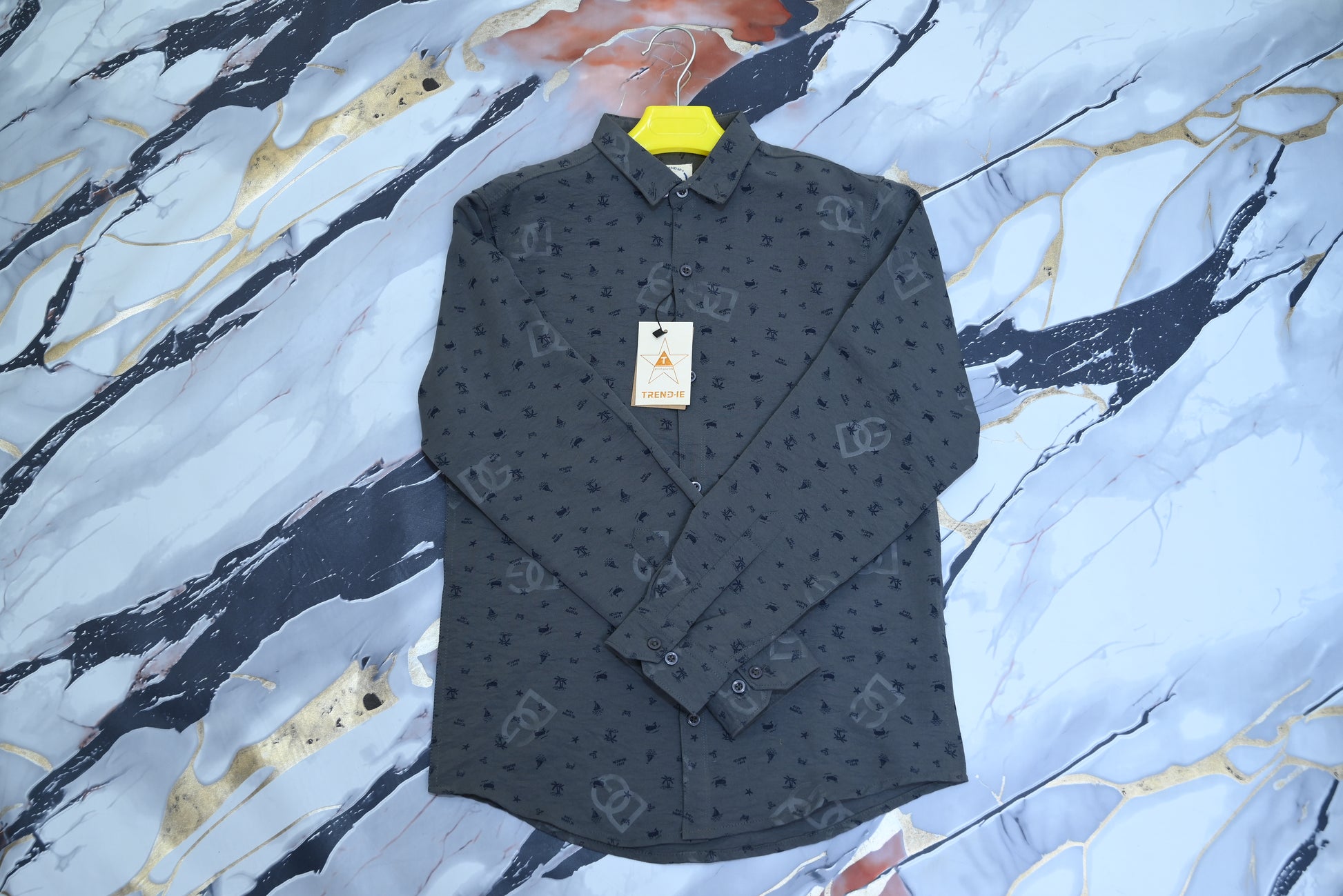 3111-Winter Burberry-Style Shirt – Printed Front & Collar Neck | Western Wear