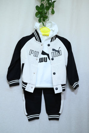 4722-3-Piece Imported Winter Outfit – Printed Hoodie Neck Shirt | Western Style for Women