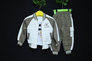 4723-Stylish Baba Winter Set – 2-Piece Outfit with Printed Shirt & Warm Jacket | Western-Inspired