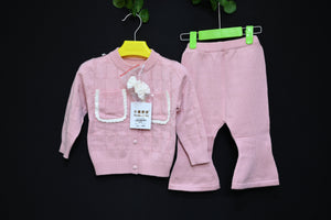 4323-2-Piece Baby Winter Outfit – Imported Wool | Round Neck | Western Style
