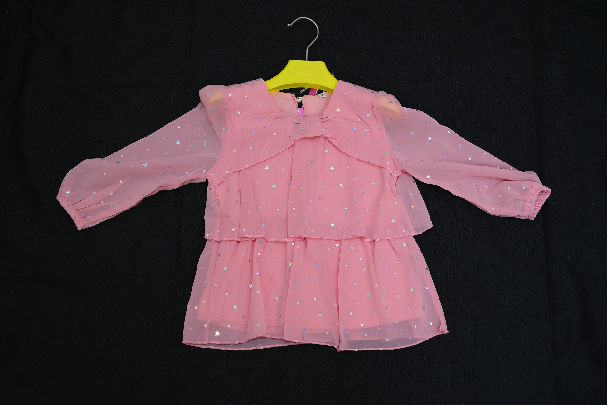 2105-Chiffon Star Print Shirt Top