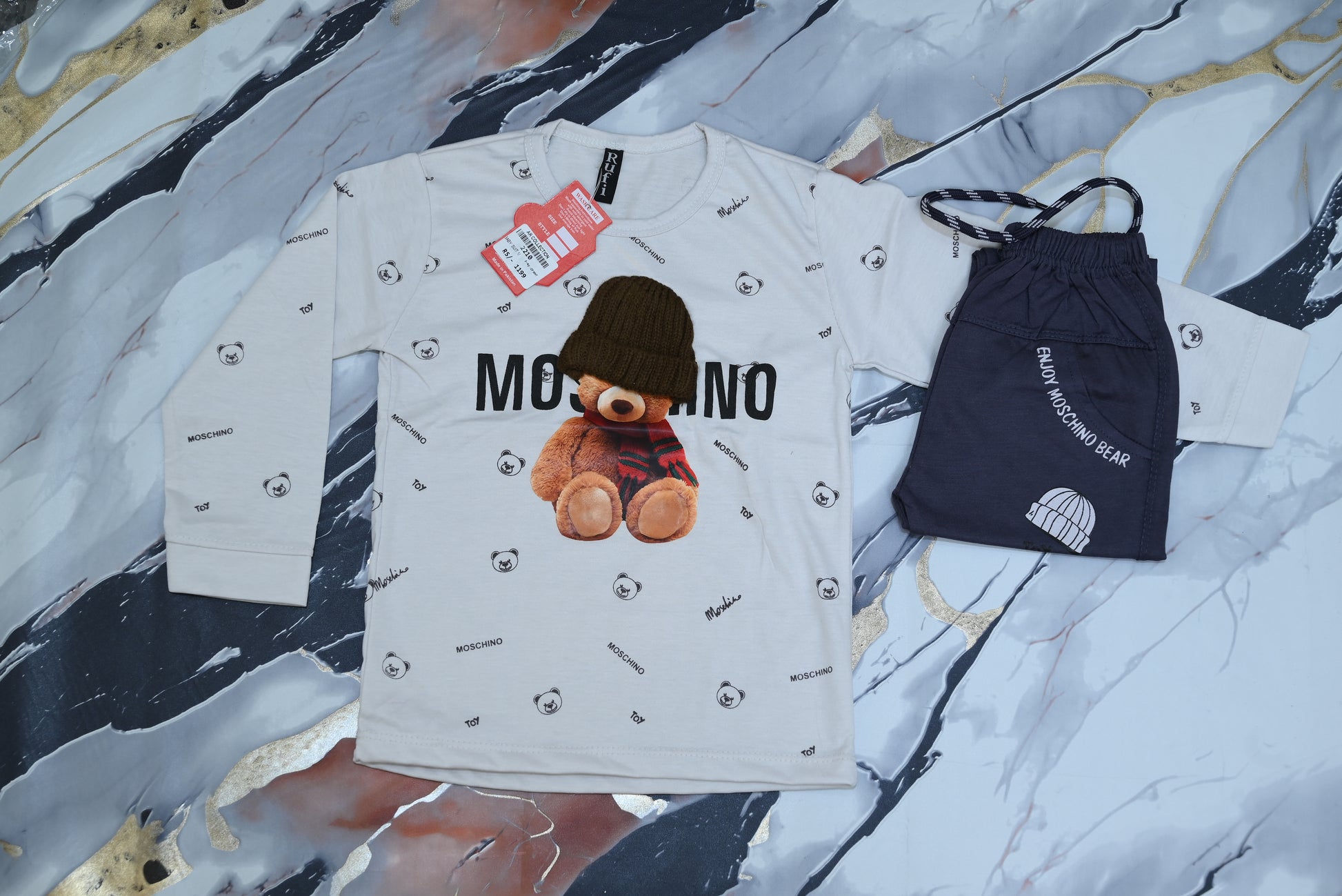 2210-Comfortable Terry Baba Suit with Shoulder Bag