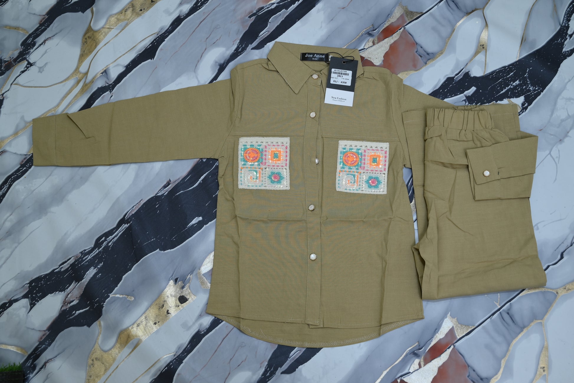 2023-Adorable Embroidered Baby Suit