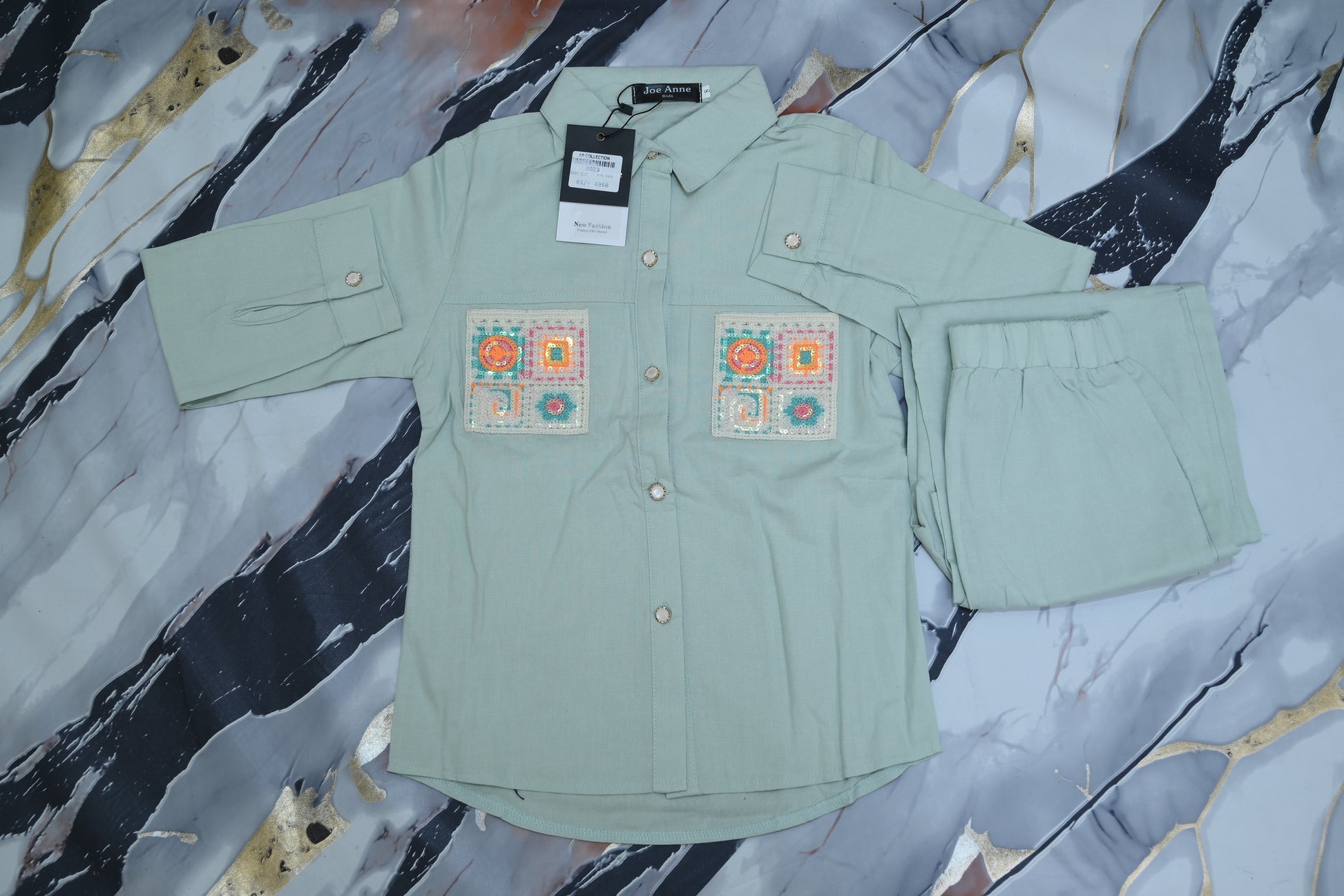 2023-Adorable Embroidered Baby Suit