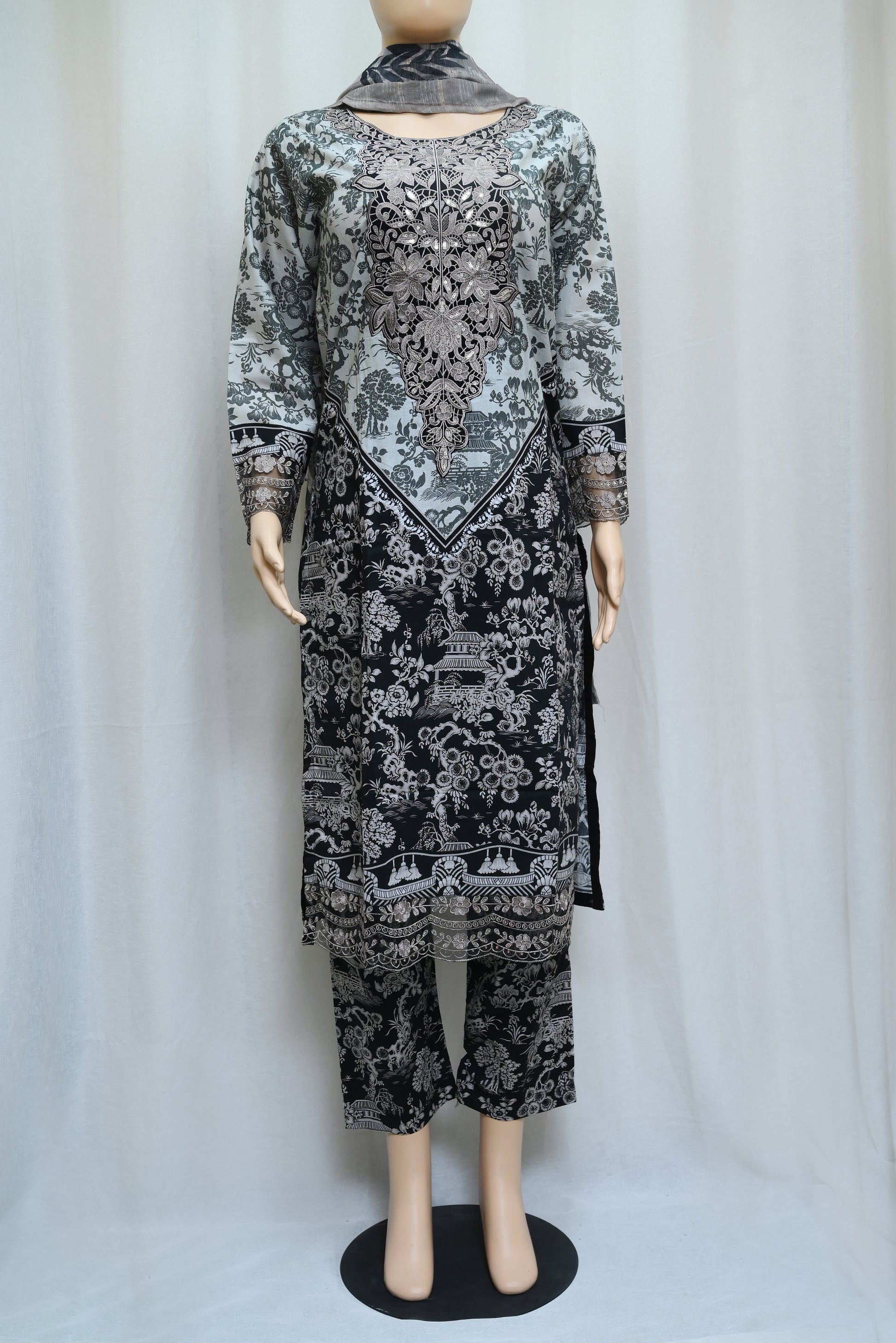 5056-Cotton 3 Piece Suit – Comfortable & Stylish Summer Outfit for Women | Premium Fabric