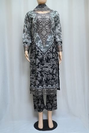 5056-Cotton 3 Piece Suit – Comfortable & Stylish Summer Outfit for Women | Premium Fabric