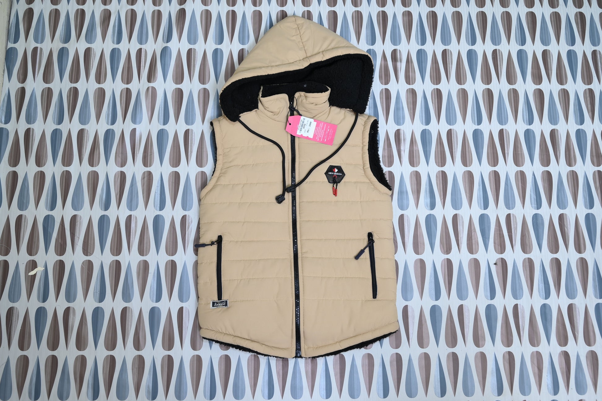 4554-Baby Parachute Sleeveless Hoodie – Cozy Western Winter Outfit