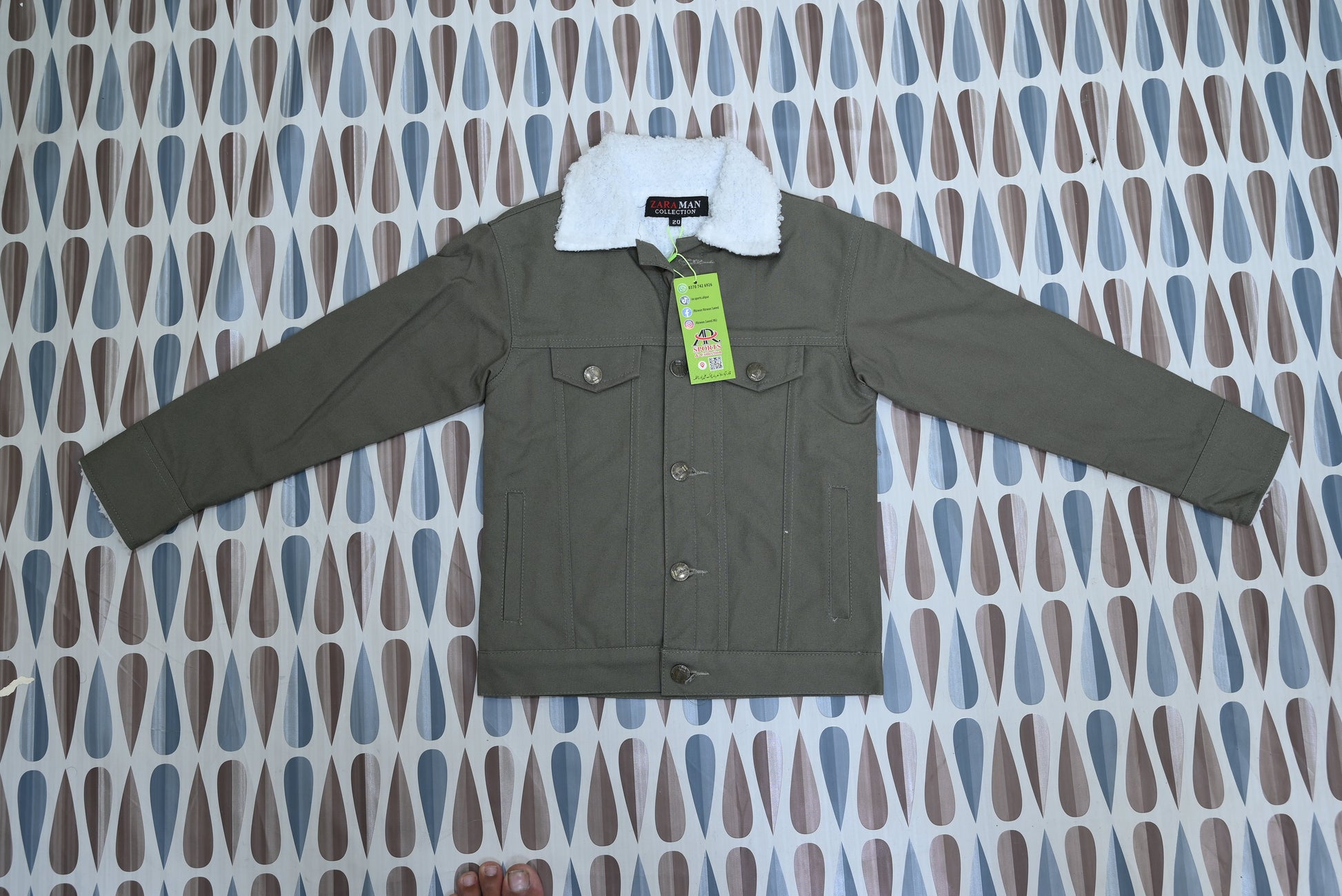 4552-Warm Denim Jeans Jacket with Fleece