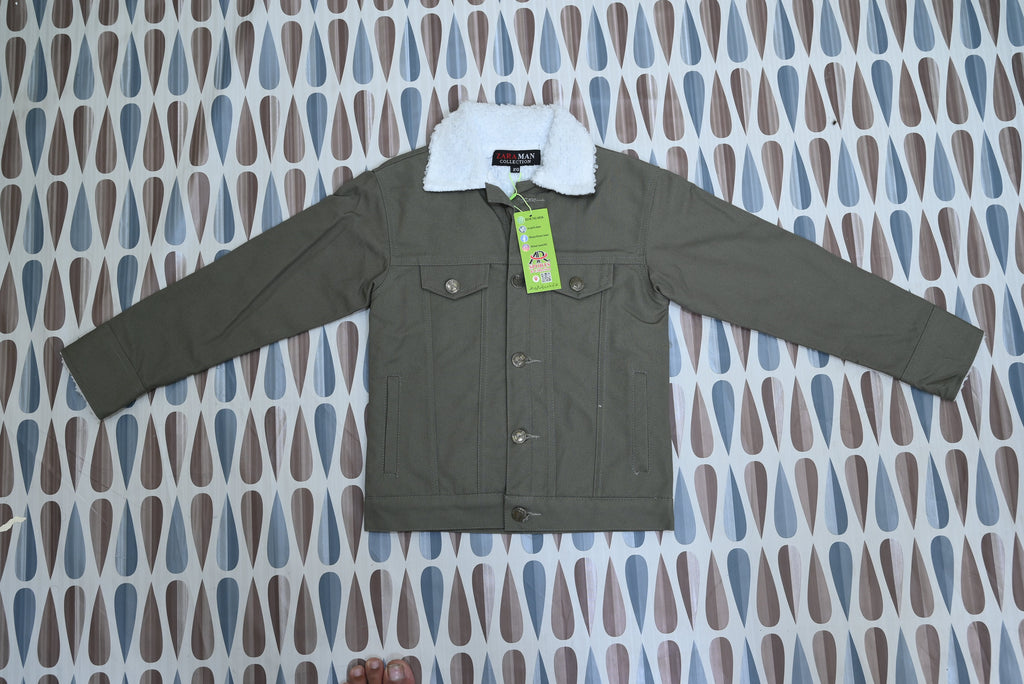 4552-Warm Denim Jeans Jacket with Fleece