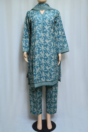 5067-3 Piece Khaddar Printed Suit – Chic & Comfortable Winter Wear for Women