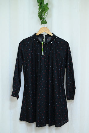 1204-Women’s Cotton Printed Top – Round Neck, Short Sleeve | Winter Collection