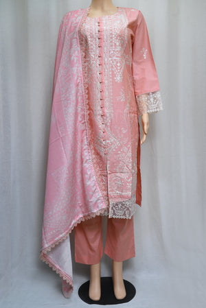 5064-Luxury Cotton 3 Piece Suit – Elegant Summer Collection for Women