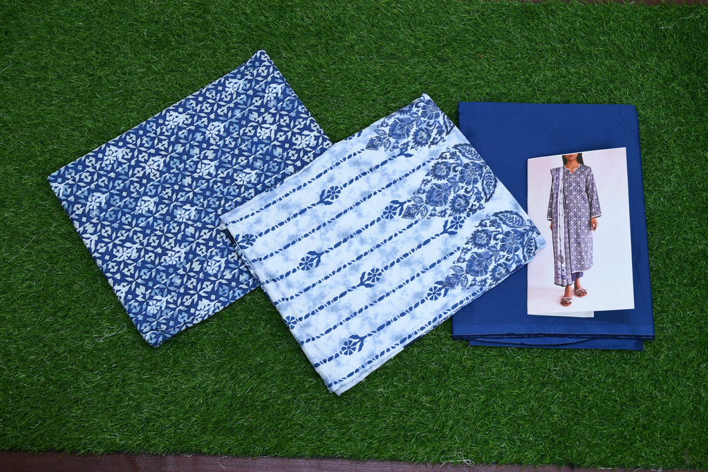 5515- 3-Piece Unstitched Linen Suit – Printed Shirt, Plain Trouser & Fancy Dupatta | Winter Collection