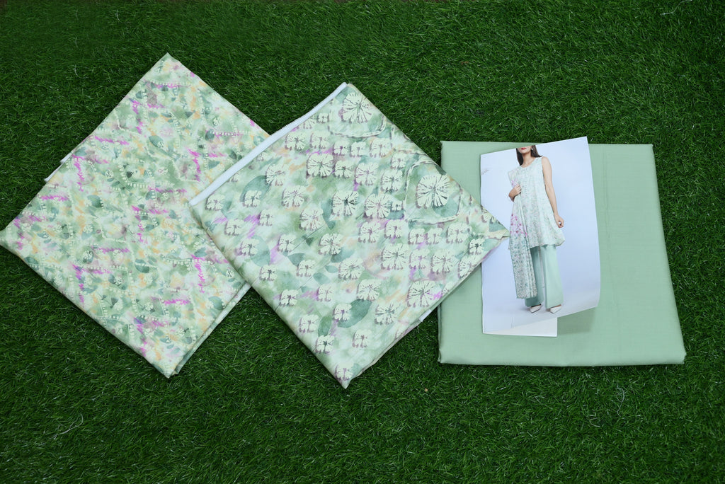 5515- 3-Piece Unstitched Linen Suit – Printed Shirt, Plain Trouser & Fancy Dupatta | Winter Collection